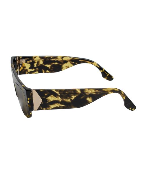 Lunettes de soleil rectangulaires yellow havana