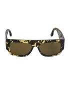 Lunettes de soleil rectangulaires yellow havana
