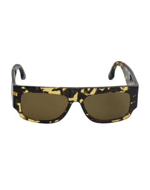 Lunettes de soleil rectangulaires yellow havana