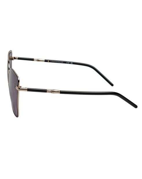 Lunettes de soleil carrées géométriques noires-argentés