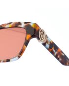 Lunettes de soleil rectangulaires multicolores