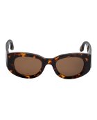 Lunettes de soleil ovales dark havana
