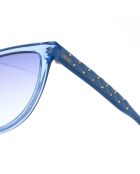 Lunettes de soleil rondes bleues