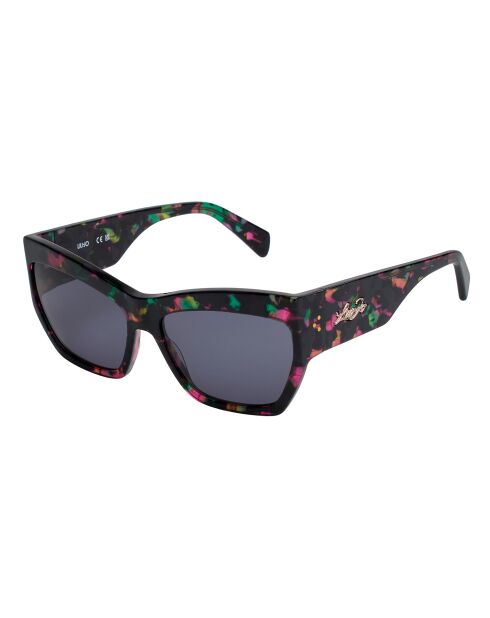 Lunettes de soleil rectangulaires multicolores