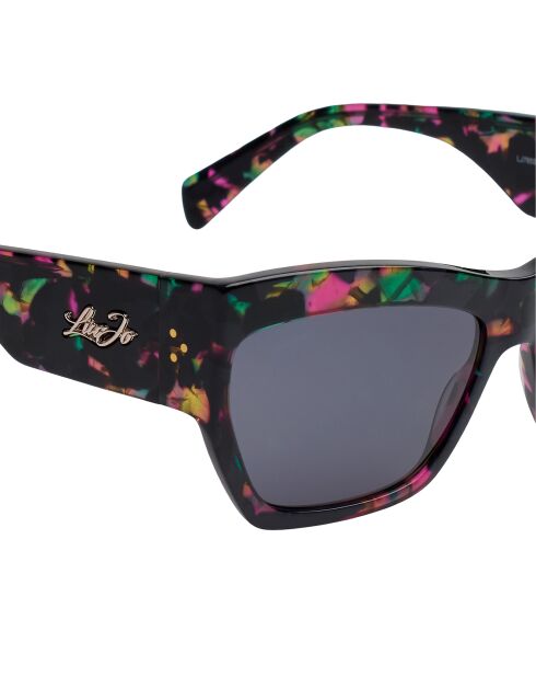 Lunettes de soleil rectangulaires multicolores