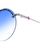 Lunettes de soleil rondes argentées