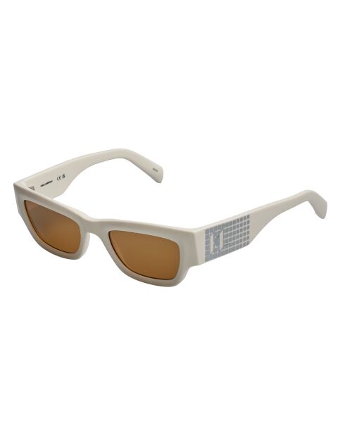 Lunettes de soleil rectangulaires blanches