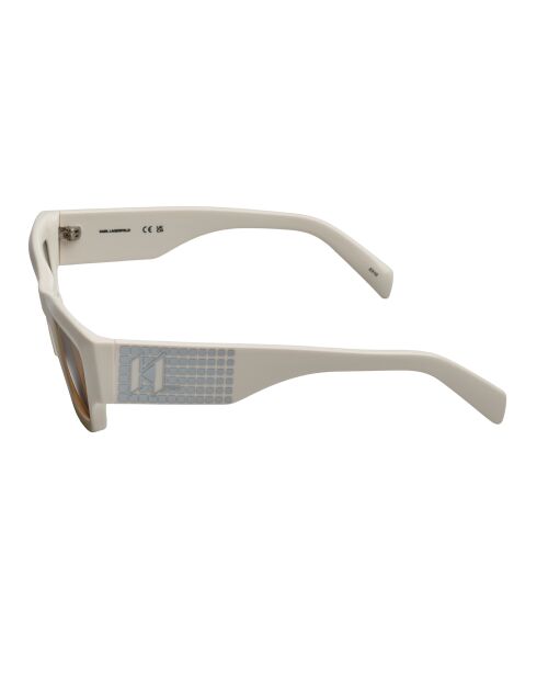 Lunettes de soleil rectangulaires blanches