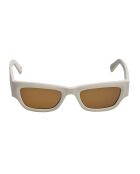 Lunettes de soleil rectangulaires blanches