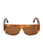 Lunettes de soleil rectangulaires havana brown