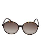 Lunettes de soleil rondes rétro dark havana