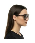 Lunettes de soleil rondes rétro dark havana