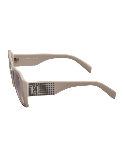 Lunettes de soleil carrées beige