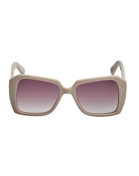 Lunettes de soleil carrées beige