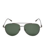 Lunettes de soleil Landry style pilote grises argentées foncées