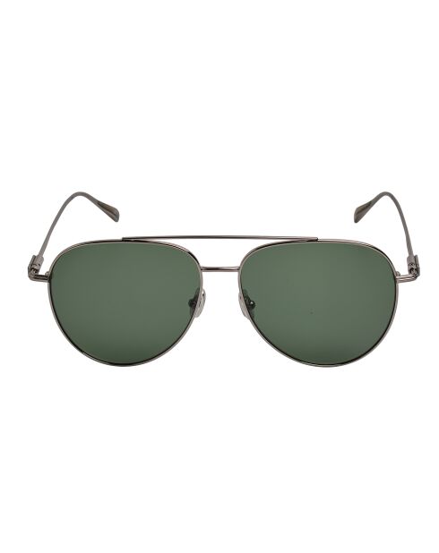 Lunettes de soleil Landry style pilote grises argentées foncées