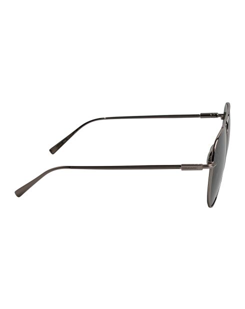 Lunettes de soleil Landry style pilote grises argentées foncées