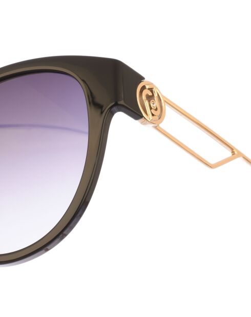 Lunettes de soleil ovales noires