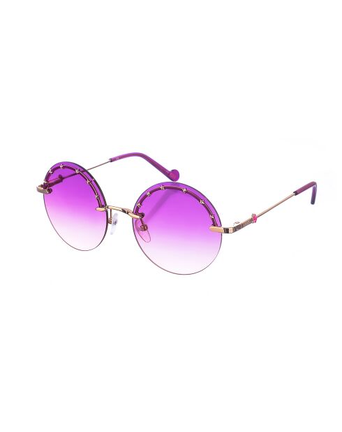 Lunettes de soleil rondes violettes