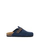 Sabots en Velours de Cuir Noé marine