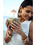 Orecchini Monoï Beige