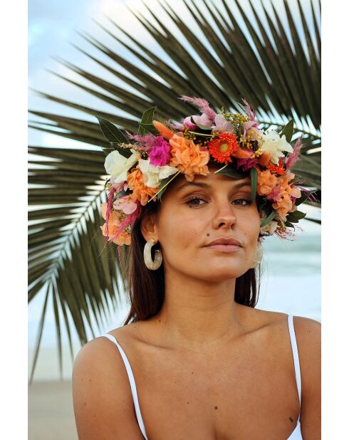 Boucles d'oreilles Créoles Paradis nacre