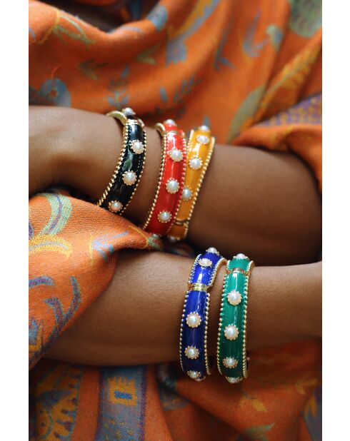 Bracciale in perle Amok Zafferano