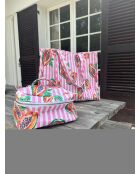 Bolsa de mano rosa cítrica, 40 x 40 cm