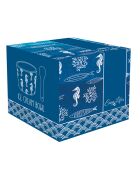 Coppa gelato SEA LIFE in porcellana blu con cucchiaio - 8,5 cm