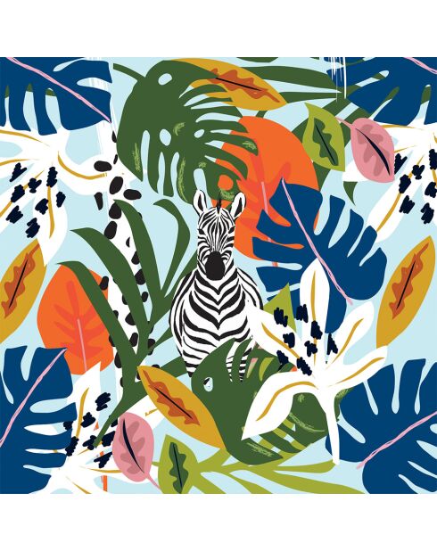 Paquet de 20 serviettes en papier TROPICAL VIBES multicolores - 33×33 cm