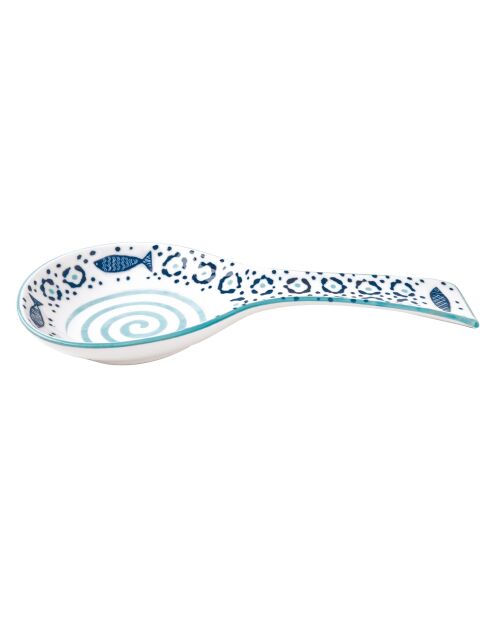 Soporte para cucharas SEA SHORE de porcelana azul - 24x11 cm