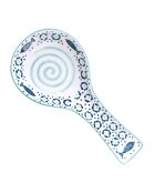 Soporte para cucharas SEA SHORE de porcelana azul - 24x11 cm