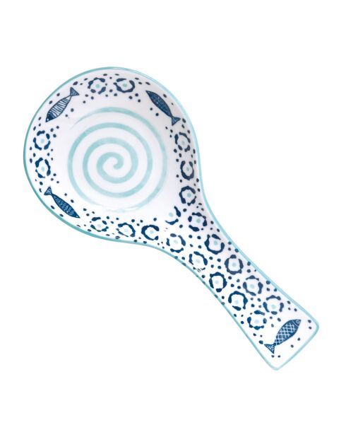 Soporte para cucharas SEA SHORE de porcelana azul - 24x11 cm