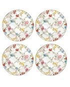 Set di 4 piatti da dessert in porcellana GARDEN DREAMS multicolore - D.19 cm