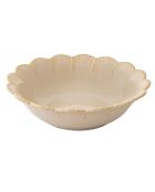 Set van 6 beige FLEURI porseleinen soepborden - D.20 cm