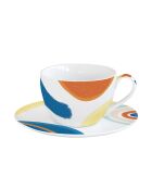 Tazza e piattino in porcellana ALEGRIA multicolor - 280 ml
