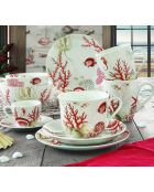 Plateau ovale amovible CORAL REEF rouge - 40x17,5 cm