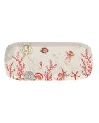 Plateau ovale amovible CORAL REEF rouge - 40x17,5 cm