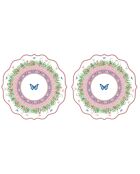 Set di 2 tovagliette multicolori per sfilata primaverile SPRING PARADE - D.34,5 cm