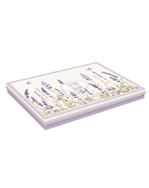 Set di 4 tovagliette in sughero con motivo LAVENDER FIELD multicolore - 40x30 cm
