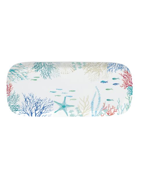 Plat de service ovale UNDER THE SEA multicolore - 40×17,5 cm