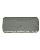 Set de 4 platos rectangulares de porcelana INTERIORS celadon - 36x16 cm