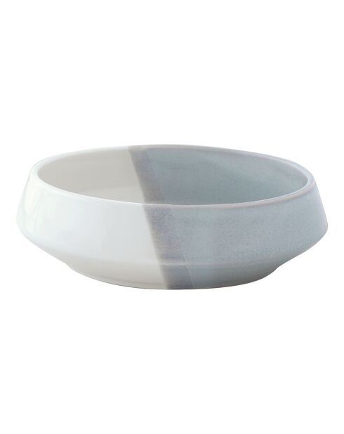 Set van 4 DUBBELE grijze porseleinen soepborden - D.16,5 cm