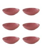 Set de 6 platos sopera de porcelana INTERIORS burdeos - D.19 cm