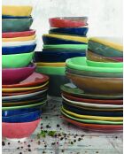 Set de 6 platos sopera de porcelana INTERIORS burdeos - D.19 cm