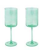 Set de 2 copas de vino RAINBOW verdes - 380 ml