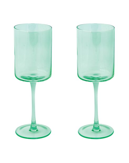 Set de 2 copas de vino RAINBOW verdes - 380 ml
