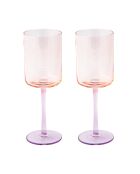Lot de 2 verres RAINBOW orange/violet - 380 ml