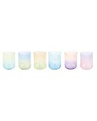 Lot de 6 verres à eau RAINBOW multicolores - 390 ml
