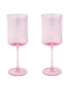 Set de 2 copas de vino RAINBOW rosas - 380 ml